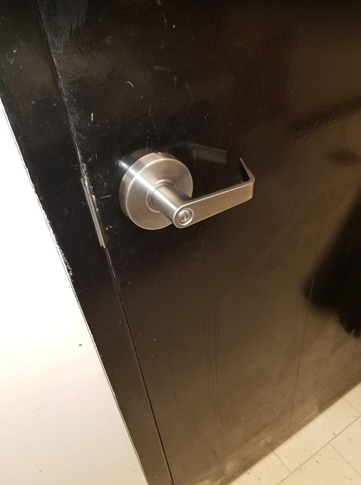 Commercial lock installation